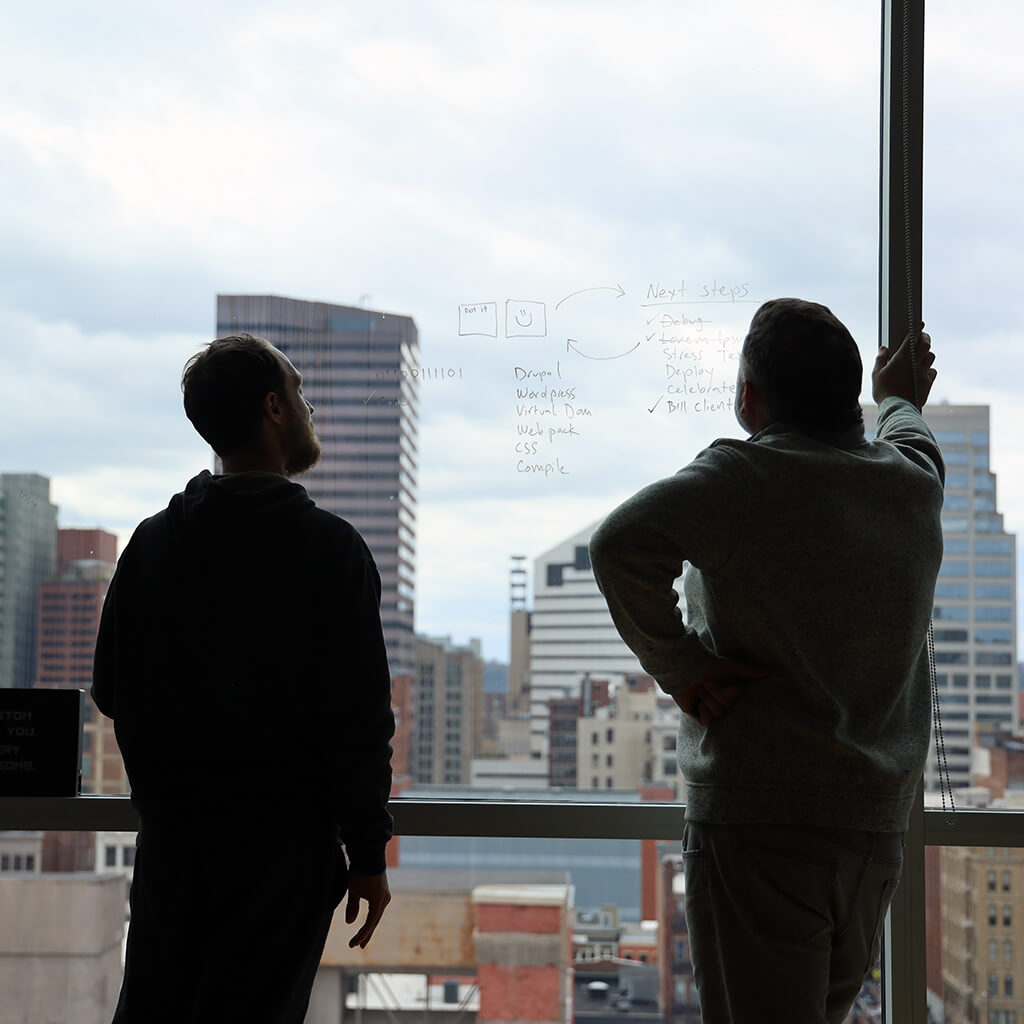 Whiteboard over the city